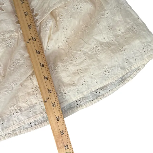 AE Cottagecore BOHO Eyelet Lace Ruffle Tiered Smocked Wrap Mini‎ Dress Size M - Image 15