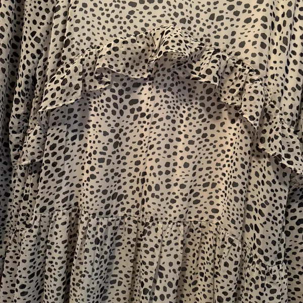 Hayden Tiered Ruffle Dress Women’s Large Leopard Cheetah Chiffon Type Flowy - Image 2