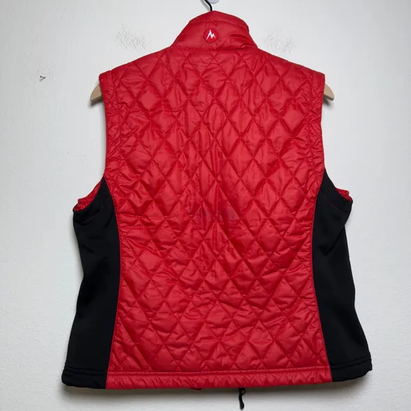 Marmot Women Polyester Vest Large Red Quilted‎ Full Zip Puffer Sleeveless Jacket - Image 11