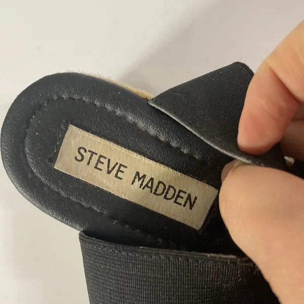 Steve Madden Kacia platform espadrille ankle wrap strappy sandals in black sz 6 - Image 11