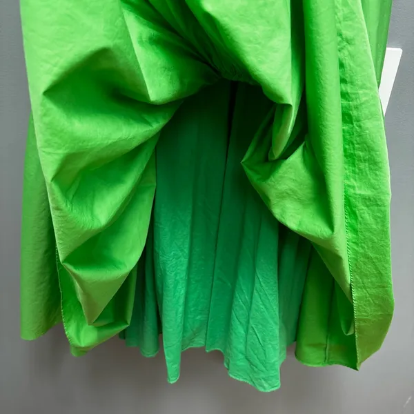 Trina Turk Bask Spaghetti Straps Scalloped Neck Midi Dress in Green 10 - Image 8