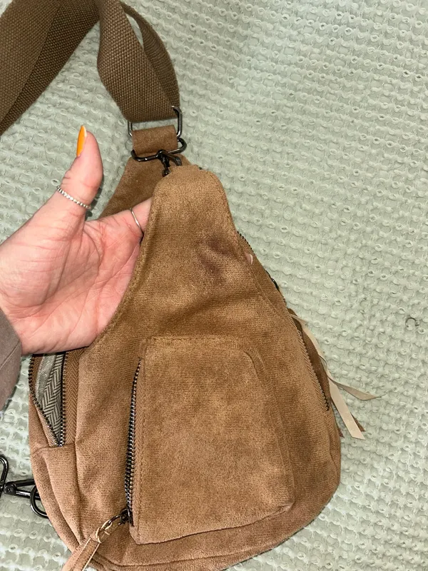 We The Babes Harper Sling Bag Brown - Image 2