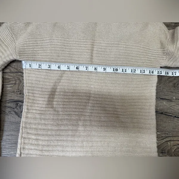 360‎ Cashmere Audra Graduating Stripe Texture Funnel Neck Sweater size xs - Image 5