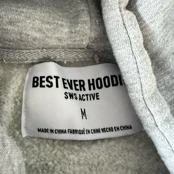 Best Ever Hoodie in Light Gray Size M - Image 5