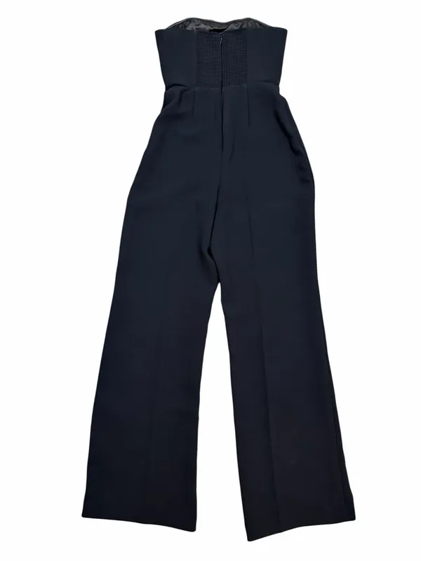Wilfred Endless Jumpsuit Strapless Wide Leg Black Minimalist Sleek Chic Size 00 - Image 5