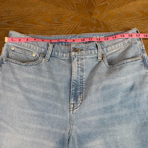 J.Crew 96 Slim Wide Leg Jeans Ankle Length Light Indigo Wash Size 31 - Image 9