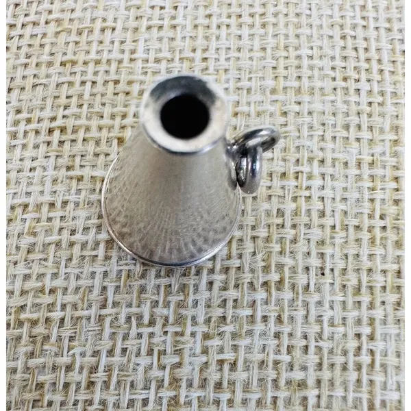 Sterling Silver Cheerleader Megaphone Charm‎ Pendant Vintage 3/4" Dana Engraved - Image 8