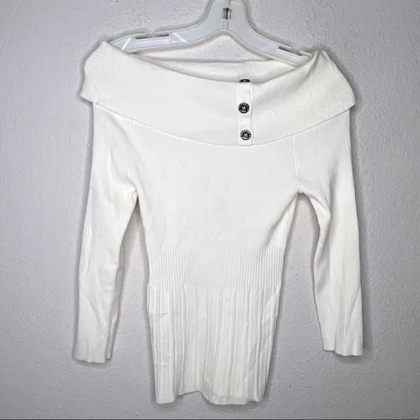 White House Black Market White Sweater nwt‎ - Image 8