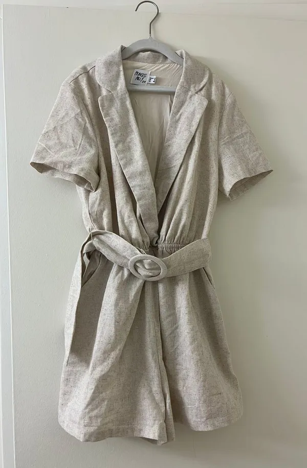 Princess Polly Turin Romper Beige - Image 2