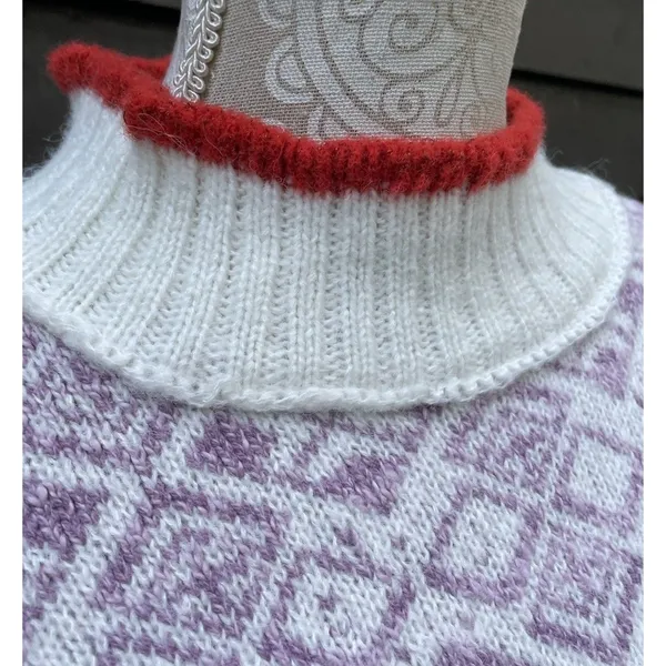Free People Freya Fair Isle Sweater Large Boho Nordic Ski Lodge Cozy Pullover - Image 10