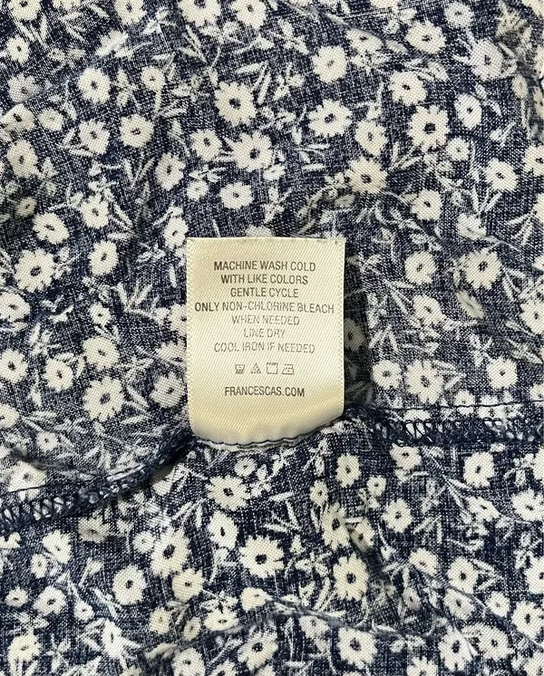 ⛴️ Mi Ami Tween Babydoll Dress~Navy & White Floral - Image 8