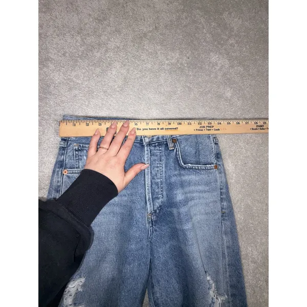 Citizens of Humanity‎ Emery Relaxed Straight Womens Jeans Size 23 Distressed - Image 11