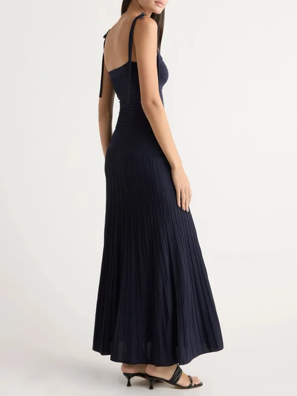 Modern Citizen Chan Ottoman-Knit Navy Blue Dress size Large - Image 3