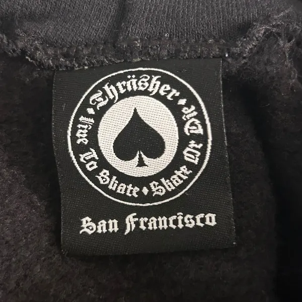Thrasher Flame‎ Hoodie Sweatshirt Black Small - Image 6