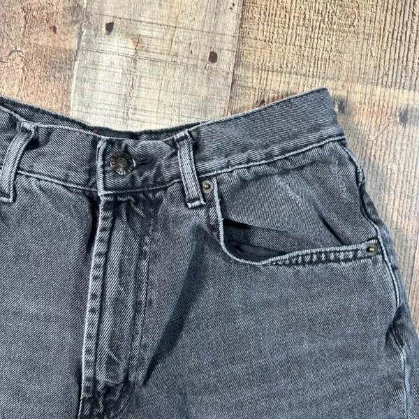 BDG Urban Outfitters Black Denim Skater Baggy High Rise Cutoff Shorts Size 28 - Image 3