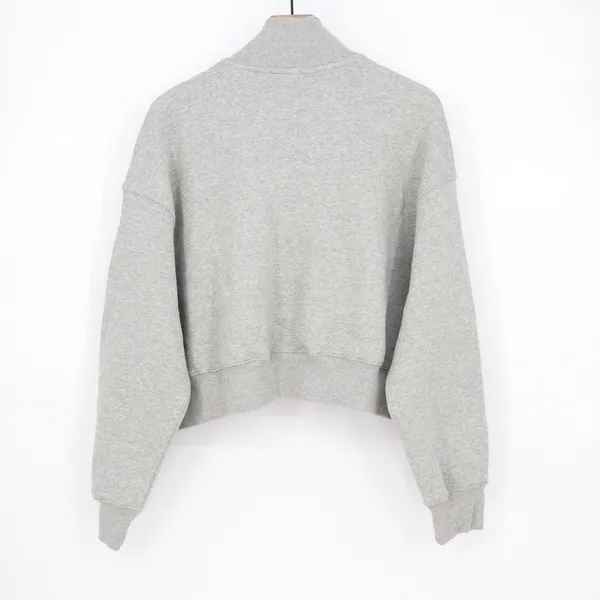 Nike Phoenix Crop Quarter Zip USA Hockey Fleece Sweatshirt Grey Large - Image 7