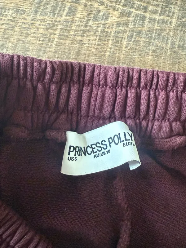 Princess Polly Maroon Lounge Shorts - Image 6