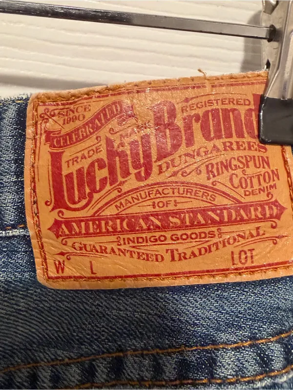 Lucky Brand Gene Montesano Jeans Women’s 8/29 Straight Leg USA Distressed - Image 10