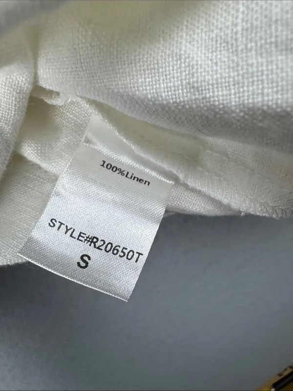 Tuckernuck Annie Puff-Sleeve Smocked linen Dress Size: Small - Image 4