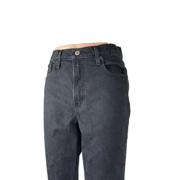 Abercrombie & Fitch Women's Black Ultra High Rise Straight Denim Jeans Pants 2 - Image 2
