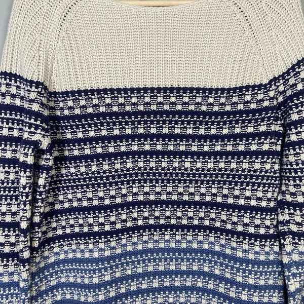 BDG Waffle‎ Knit Long Sleeves Multi Color Blue Womens preppy Sweater Size S - Image 3