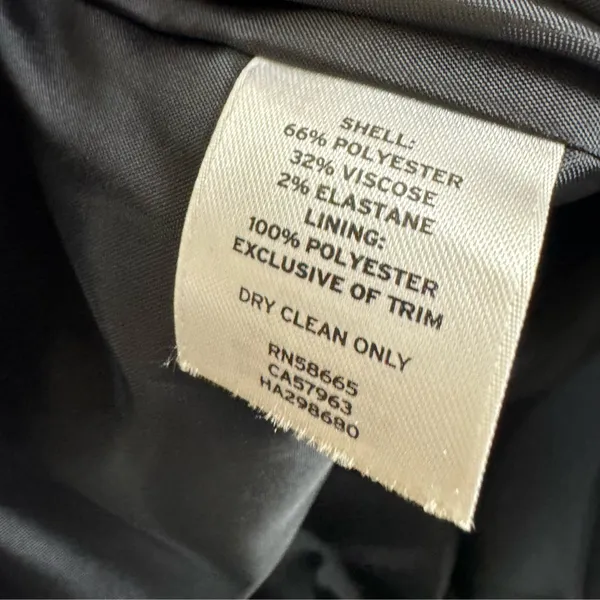 Halogen Faux Leather Trim Suit Jacket Blazer - Image 7