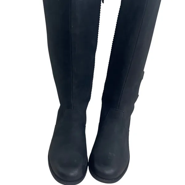 Teva ellery Tall Waterproof Boots burnished Black Leather NWOT SZ 8 Zip Womens - Image 2