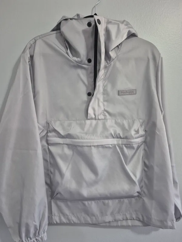 Madhappy unisex Oversized Nylon Anorak rain jacket grey Jacket Xsmall xs NWT - Image 3