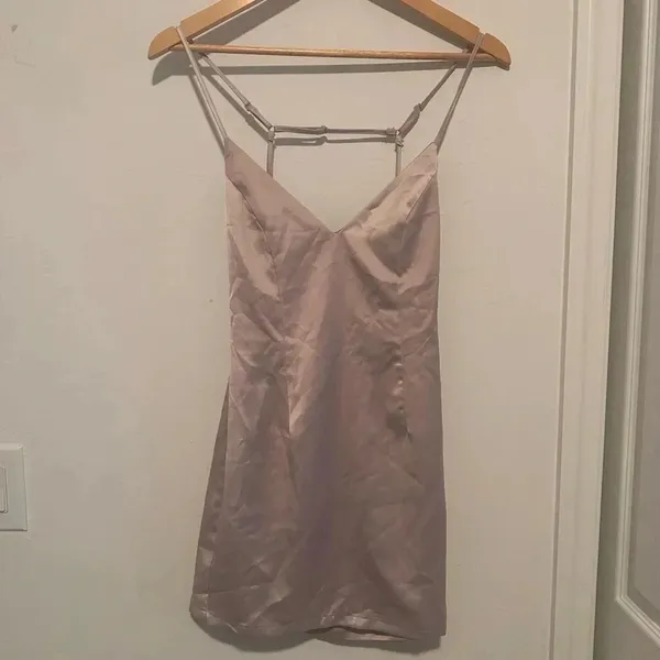 Superdown Nicole Mini‎ Dress in Nude Sz XS - Image 8