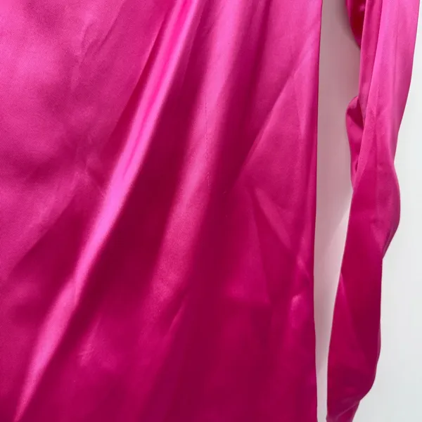 Gauge81 Pisa Fuchsia Pink‎ Satin Ruched Long Sleeve Mini Dress Sz XS NEW - Image 11