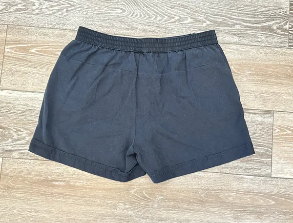 A New Day Sz M Navy Blue Shorts Eladtic Back Cute & Comfy - Image 6
