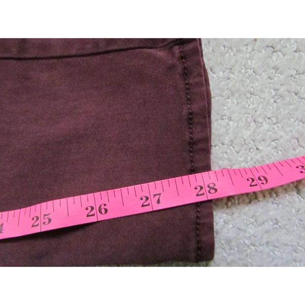American Eagle Super Stretch Pants 12 Burgundy Skinny Maroon Slim‎ Fit 61607 - Image 5