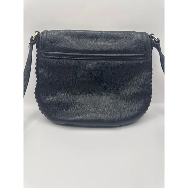 Kate Spade NY Black Leather Saddle Crossbody‎ Bag Adjustable Strap Boho Chic - Image 3
