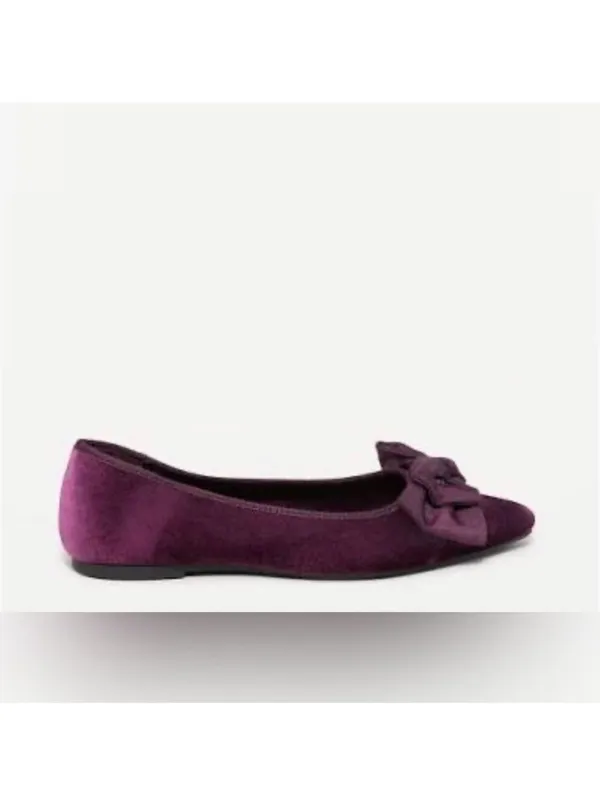 NWOT Bow Pointed Flats in Deep Purple Size 6 - Image 2