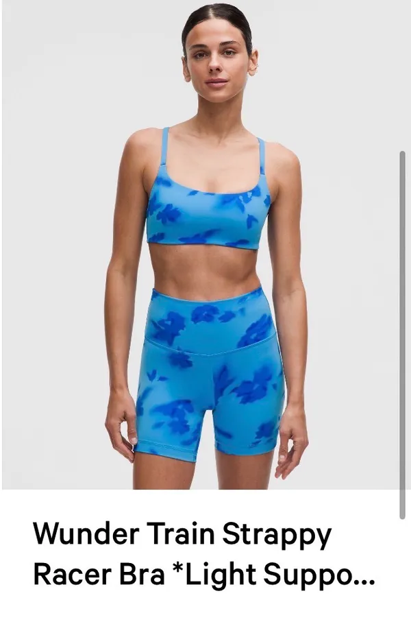 Lululemon wundertrain set hazy floral blue multi  - Image 2