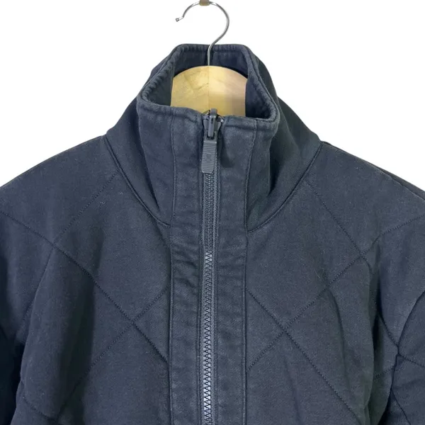 Lululemon Forever Warm Reversible Quilted Zip Jacket Womens 6 Black 100% Cotton‎ - Image 4