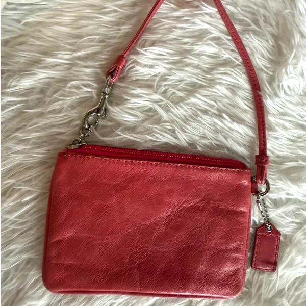 COACH Limited Edition Poppy Pink Wristlet - Image 2