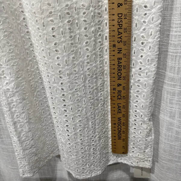 Commense White Eyelet Lace Maxi Dress Spaghetti Strap Summer Beach Boho Size M - Image 13