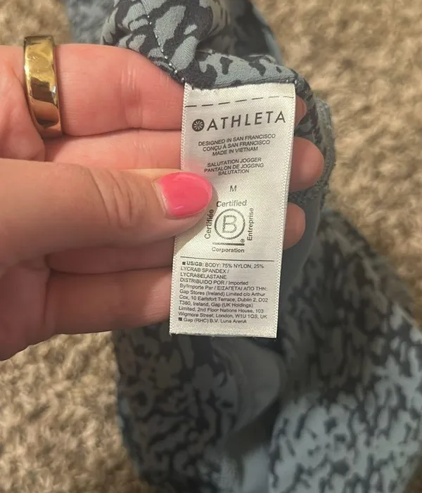 Athleta Salutation Jogger Printed Medium Blue - Image 5