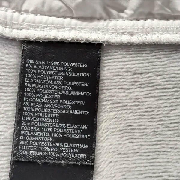 The North Face Quilted Full Zip Jacket Women's Medium White Gray Gorpcore Hiking - Image 12