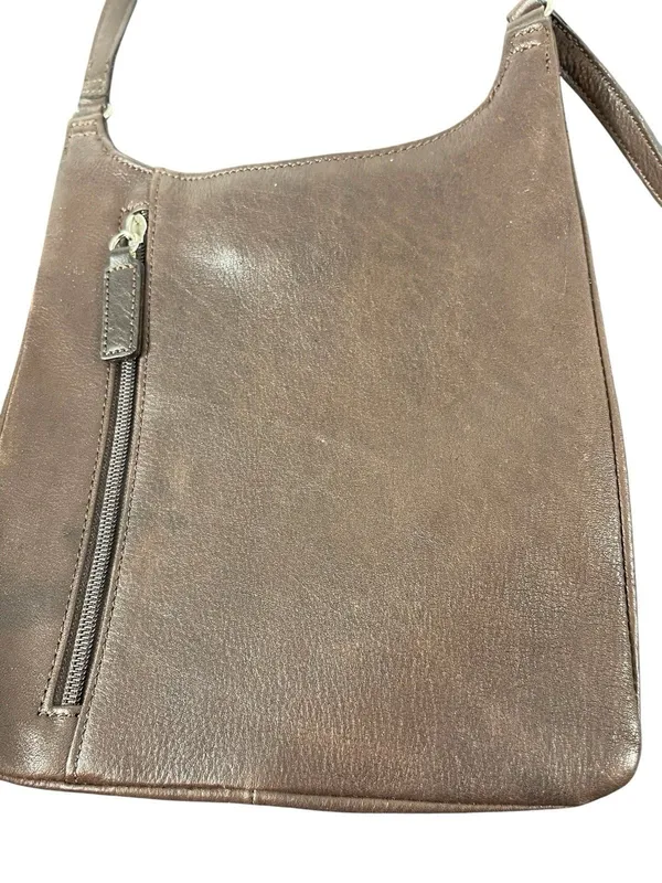Fossil Soft Genuine Leather Purse Brown Everyday Crossbody Shoulder Bag - Image 5