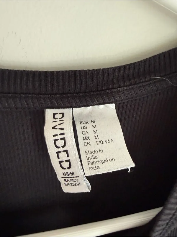 H&M Black Short Sleeve Crewneck Tee - Image 2