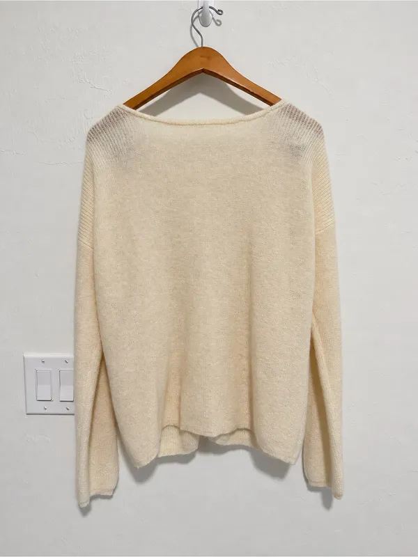 Sezane Gaspard Cardigan in Ecru Sz L - Image 3