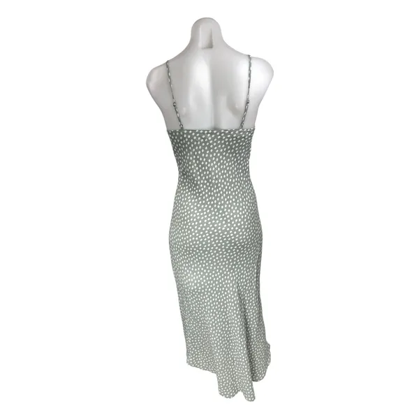 NEW Abercrombie & Fitch Gray Polka Dots Sleeveless Twist Front Cami Slip Dress S - Image 4