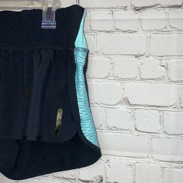 Pearl‎ Izumi Running Shorts Medium Black Aqua Zip Pocket Athletic - Image 3