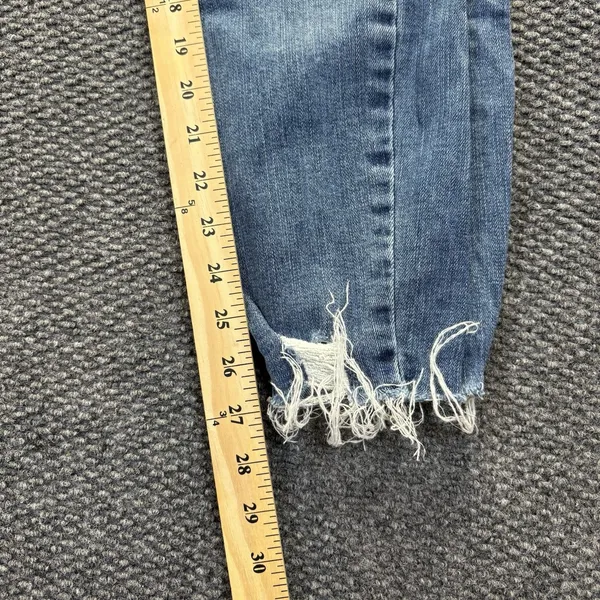 Paige Jeans Womens 27 Blue Hoxton Ankle Skinny Mid Rise Raw‎ Hem Stretch Denim - Image 9