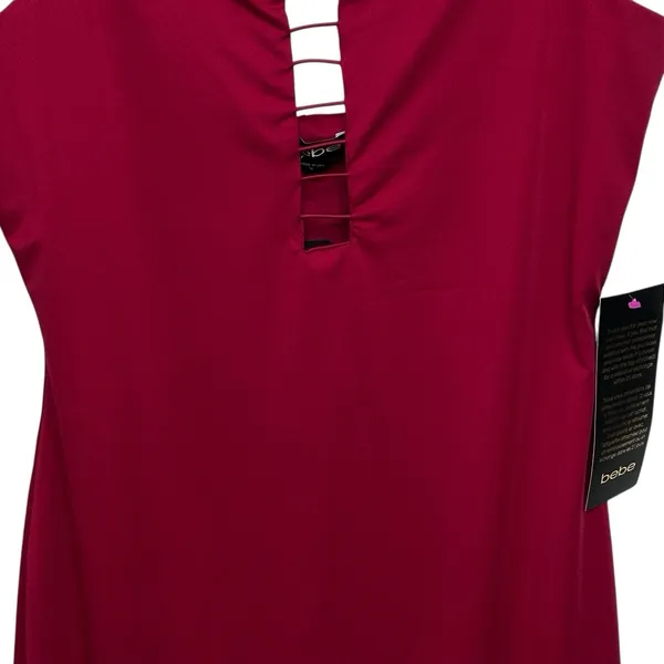 Bebe‎ XL Spaghetti Strap Beautiful Red Bodycon Bandage Dress NWT - Image 3