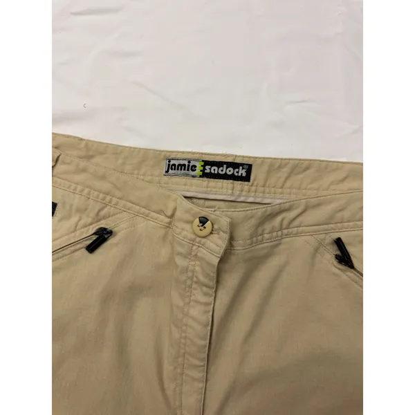 Jamie Sadock Womens Tan Khaki Golf‎ Pants Multi Pocket Straight Leg Size 14 - Image 2