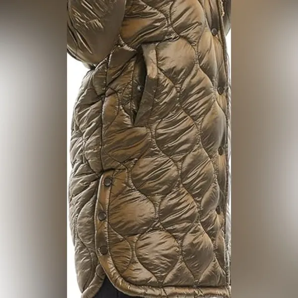 GRAN ORIENTE Woman’s lightweight Jacket w/Faux Fur Lining Hoodie Brown Small - Image 11