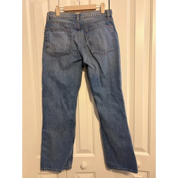 Reformation Jordi Kick‎ Flare Jeans Medium Wash Denim Button Fly Women's Size 29 - Image 6